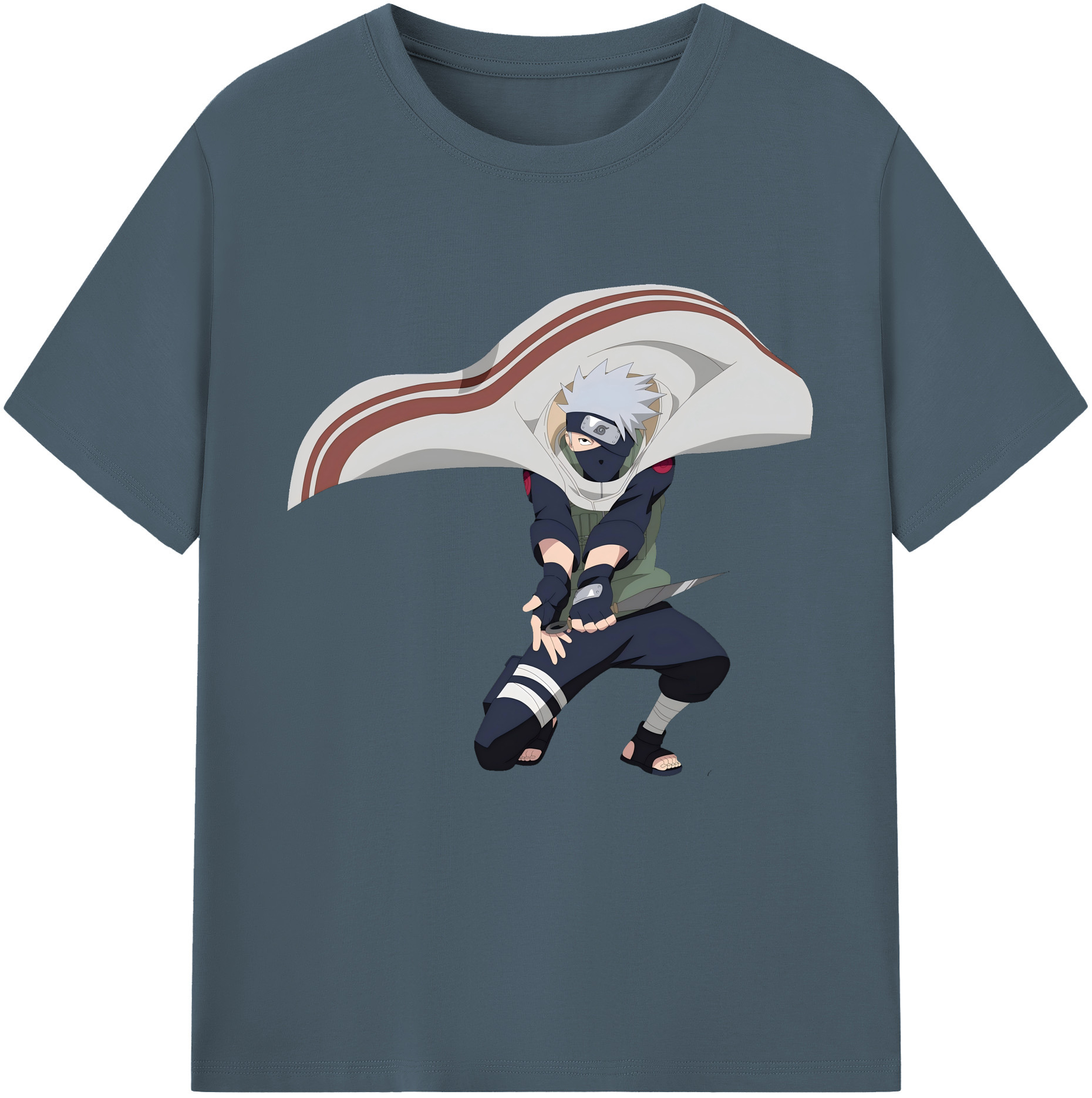 NARUTO -ナルト- はたけ カカシ Hatake Kakashi 綿100％半袖Tシャツ（フロントプリント）